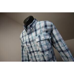 Habit Vented Fishing Shirt Plaid Long Sleeve Camping Outdoors Mens Size Large